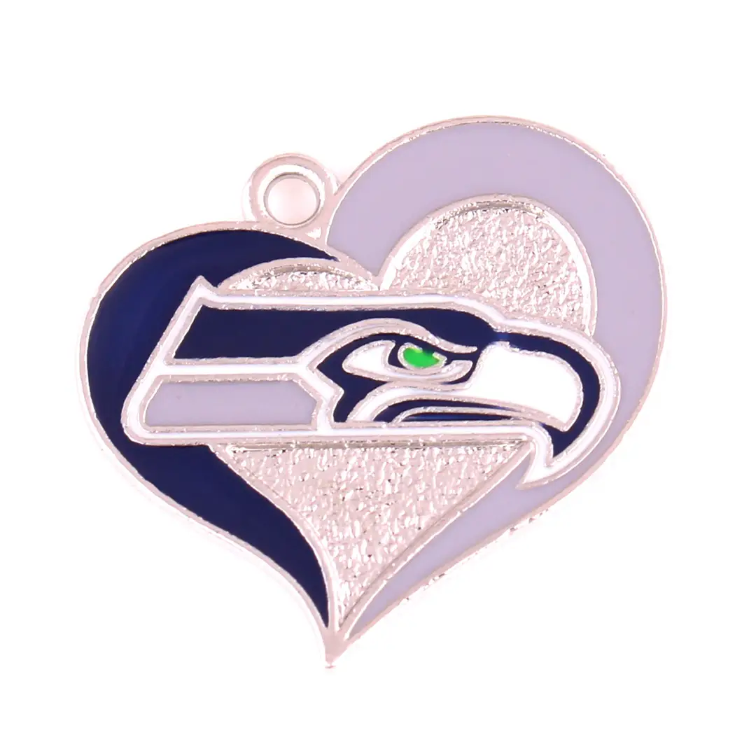 Zinc Alloy Team Logo Heart Jewelry for Daily Wear