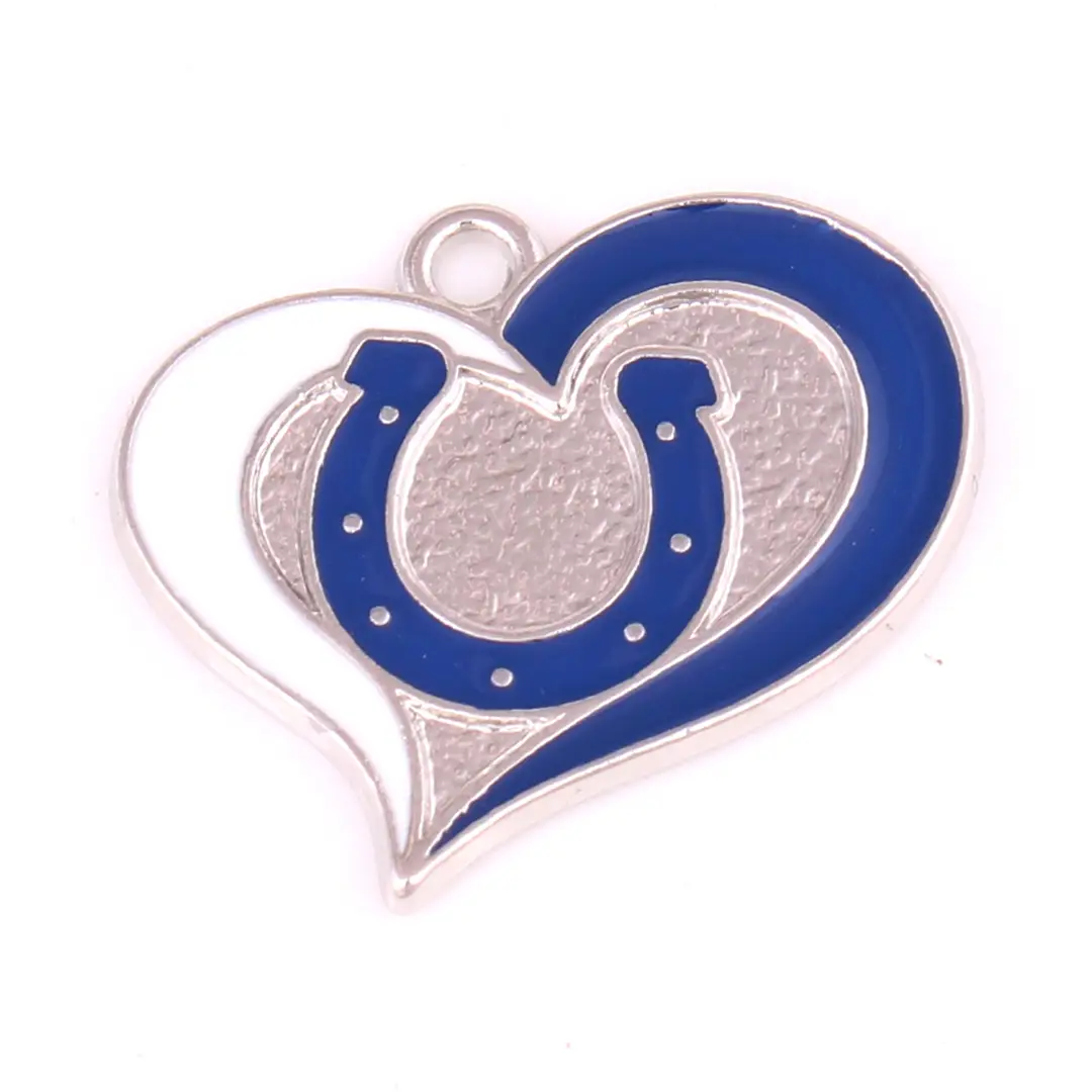Zinc Alloy Team Logo Heart Jewelry for Daily Wear