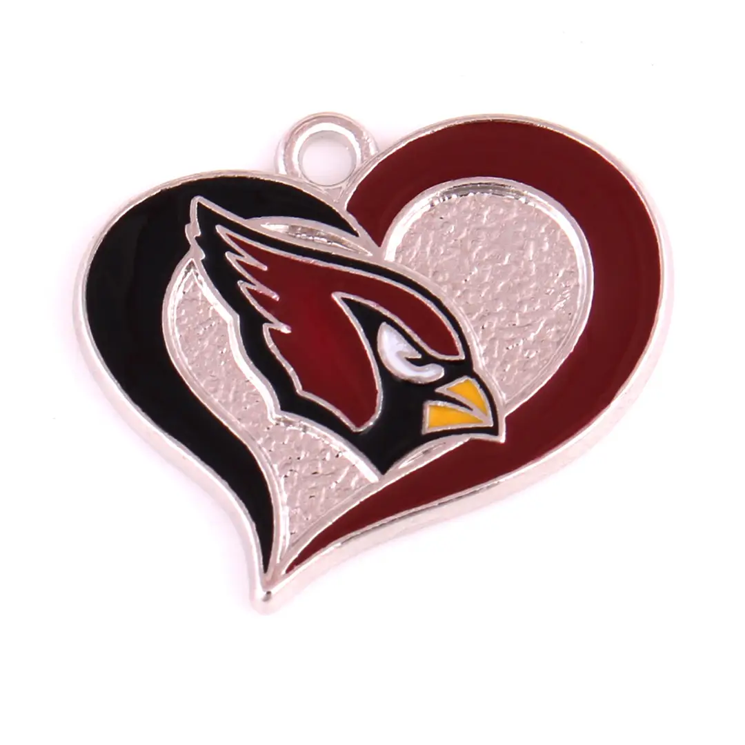 Zinc Alloy Team Logo Heart Jewelry for Daily Wear