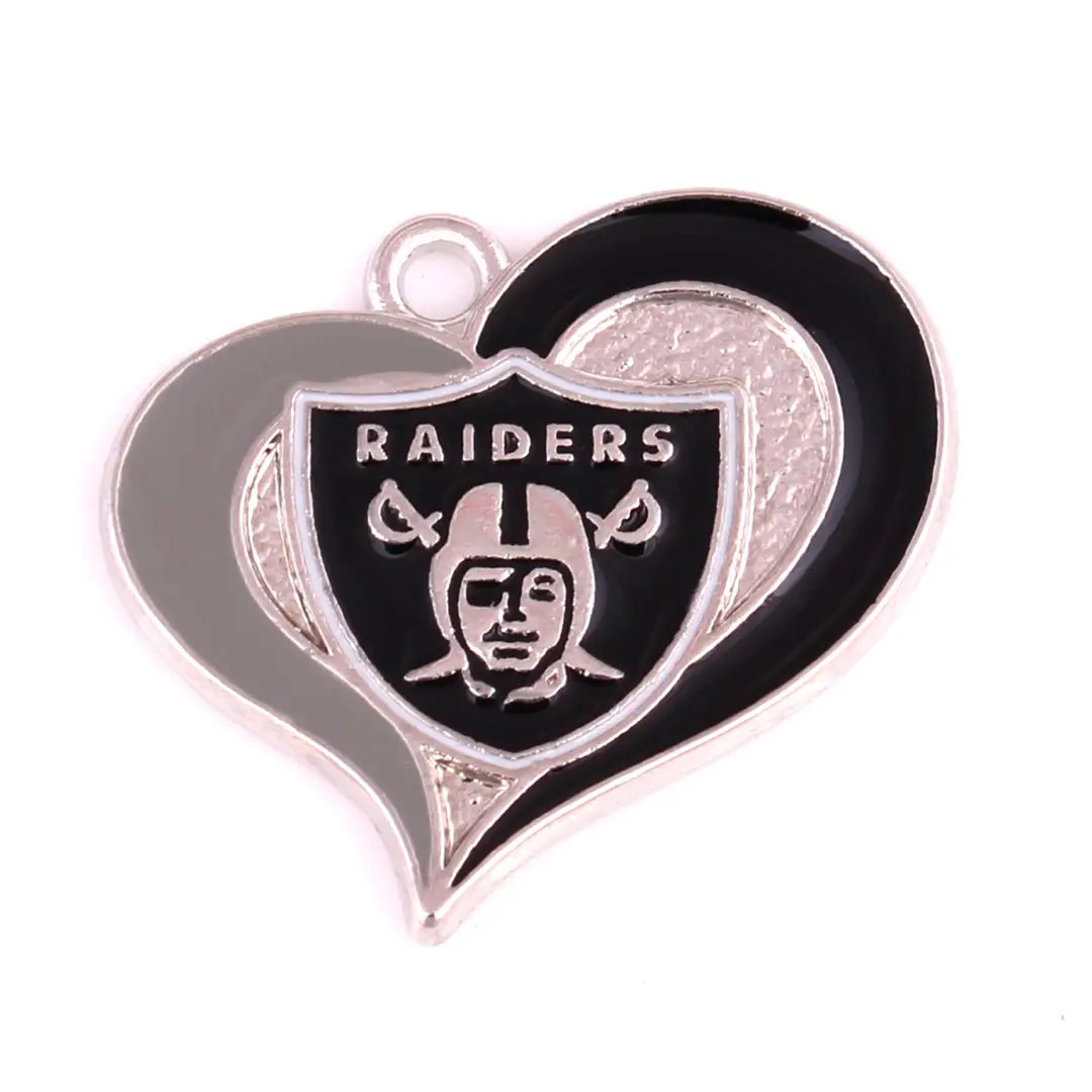 Zinc Alloy Team Logo Heart Jewelry for Daily Wear