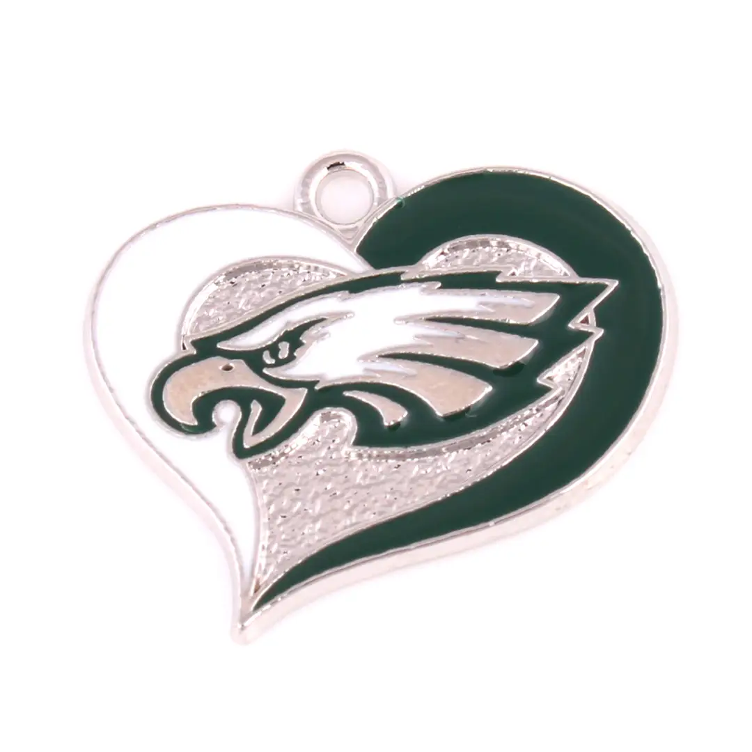 Zinc Alloy Team Logo Heart Jewelry for Daily Wear