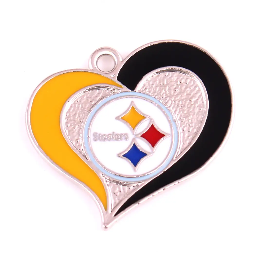 Zinc Alloy Team Logo Heart Jewelry for Daily Wear
