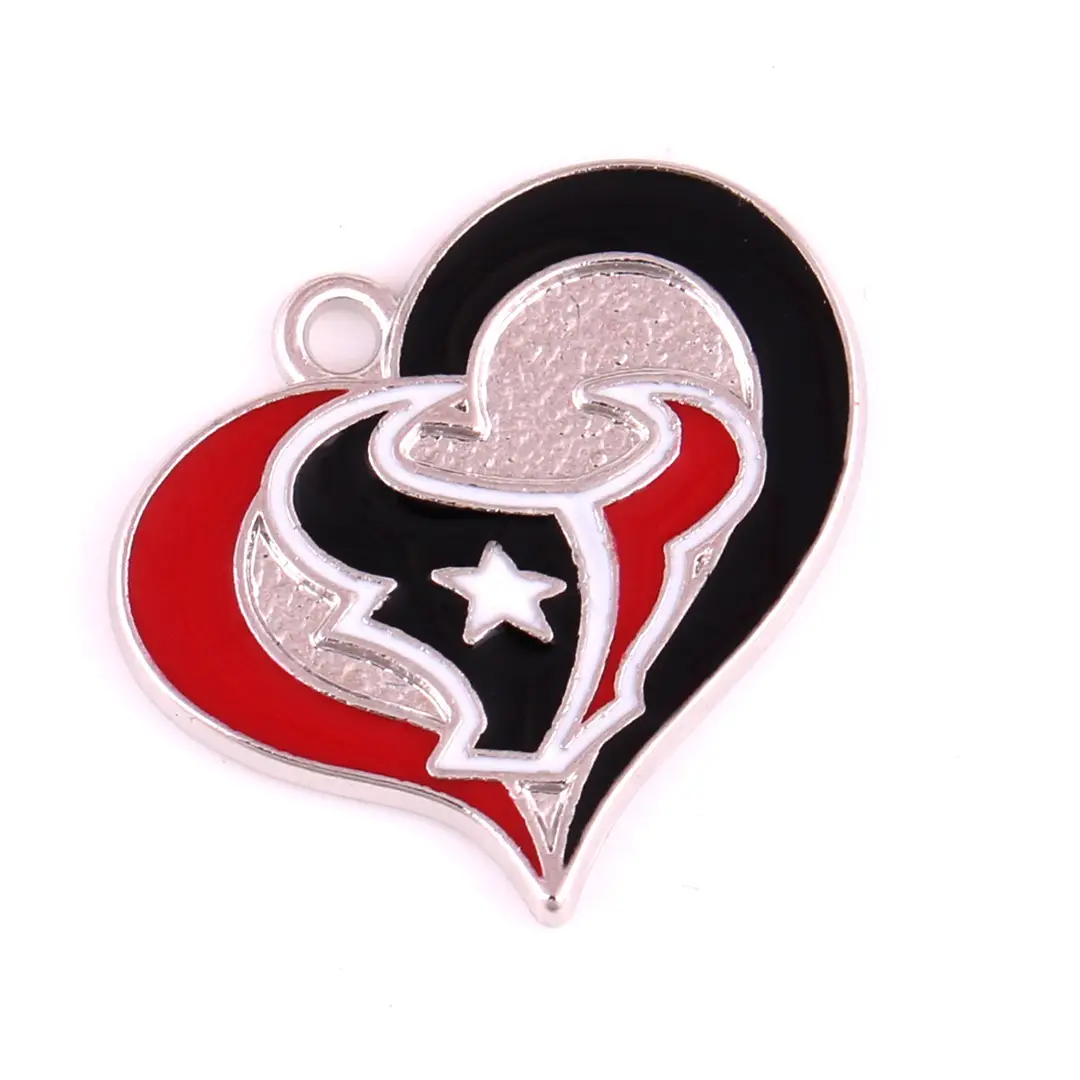 Zinc Alloy Team Logo Heart Jewelry for Daily Wear