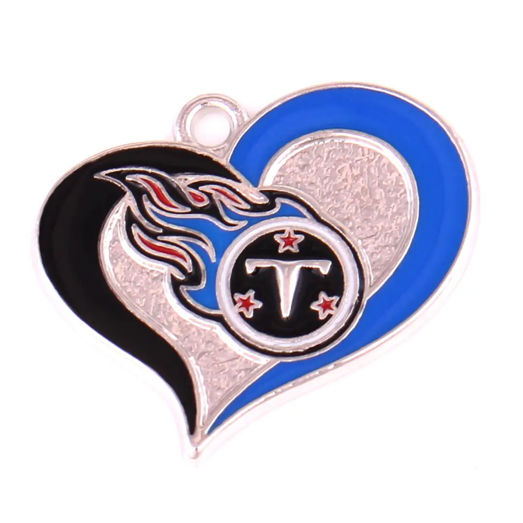 Zinc Alloy Team Logo Heart Jewelry for Daily Wear