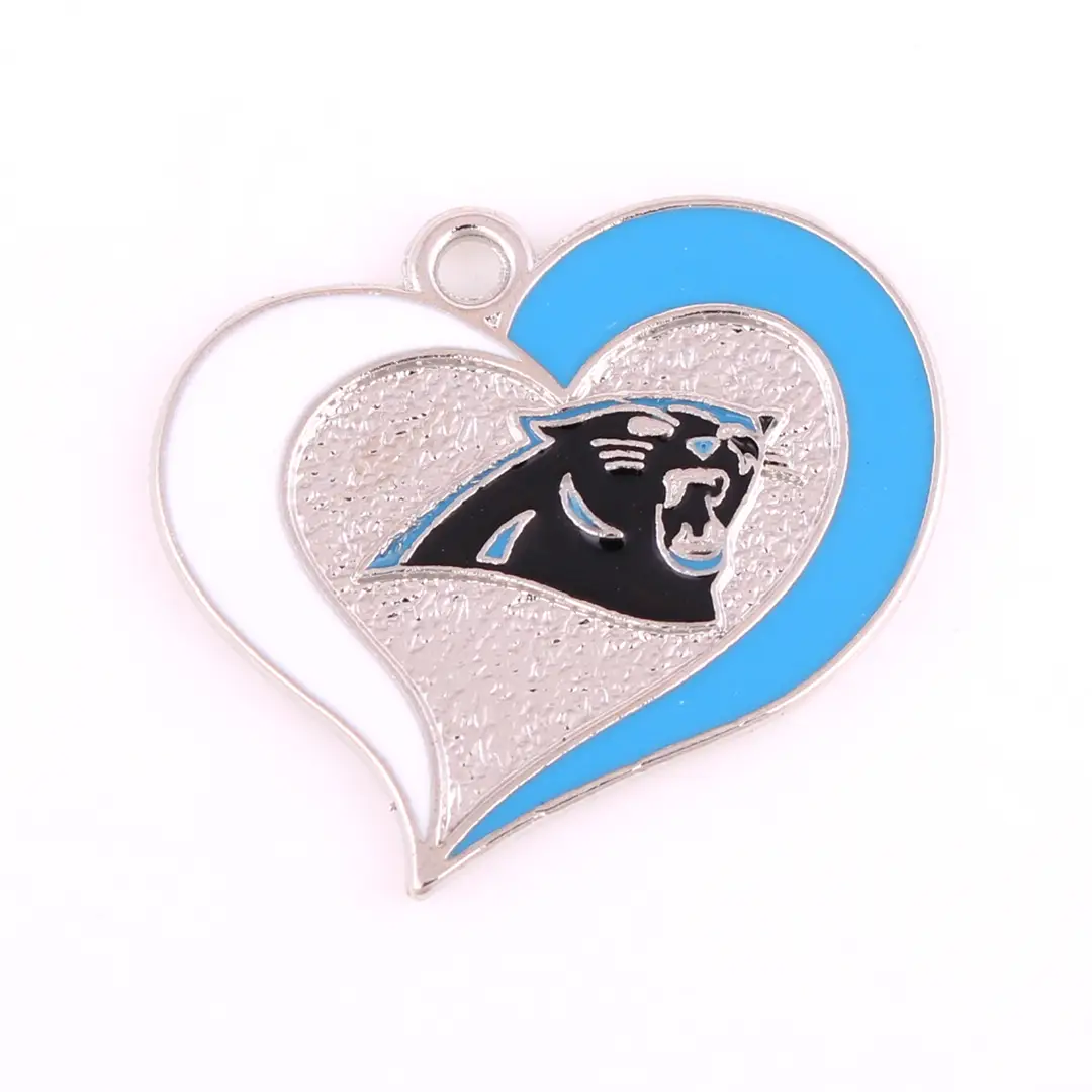 Zinc Alloy Team Logo Heart Jewelry for Daily Wear