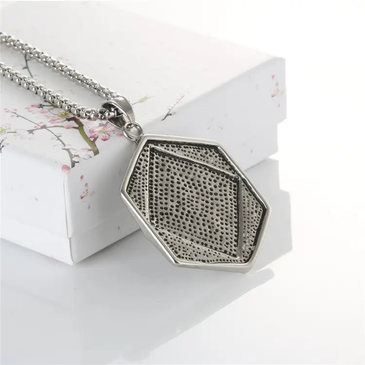Stainless Steel Digital 13 Pendant Necklace for Men