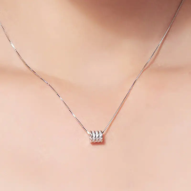 S925 Silver Korean Lucky Beads Necklace
