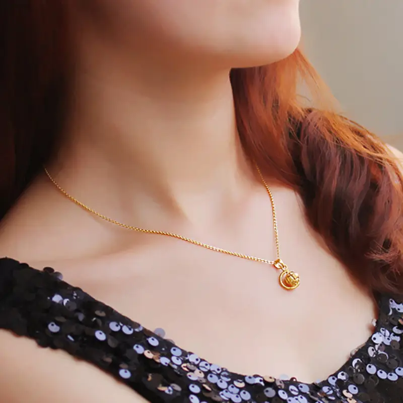 Gold Globe Pendant for Women, Brass Gold Plated Fashion Jewelry