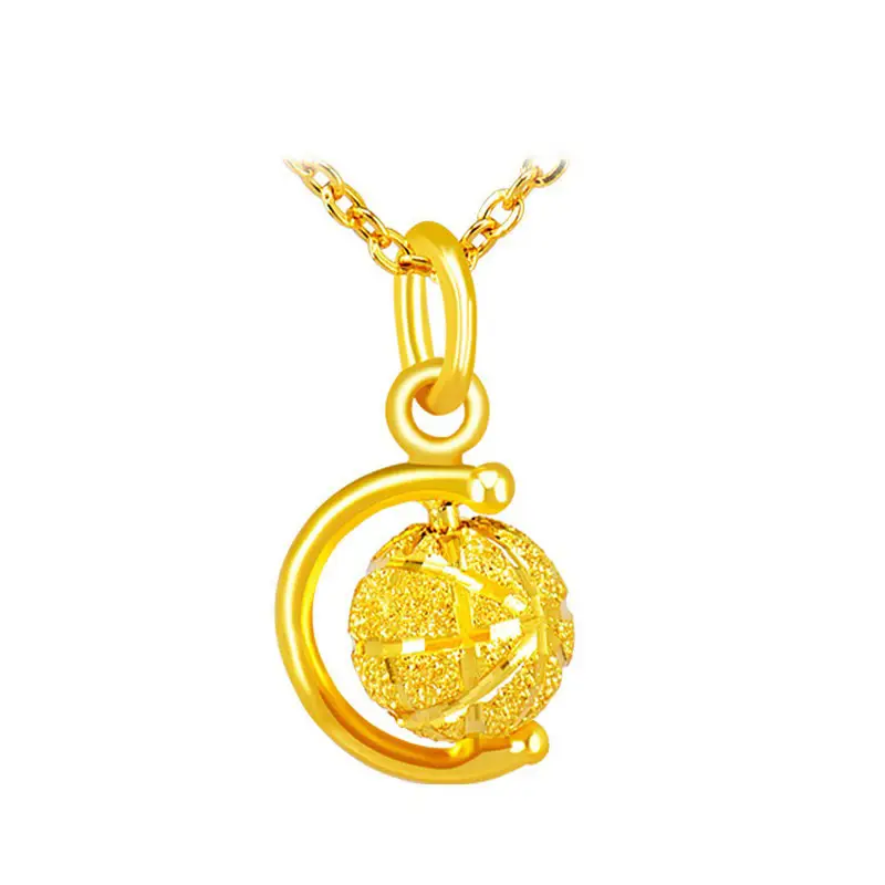 Gold Globe Pendant for Women, Brass Gold Plated Fashion Jewelry