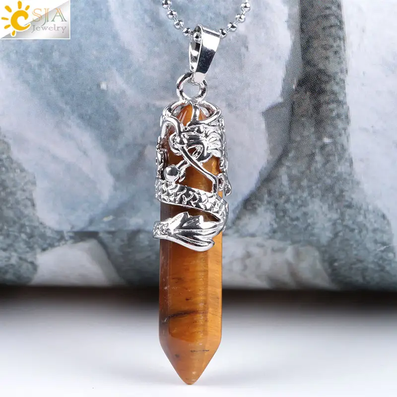 Dragon Crystal Pendant Necklace Set of 3