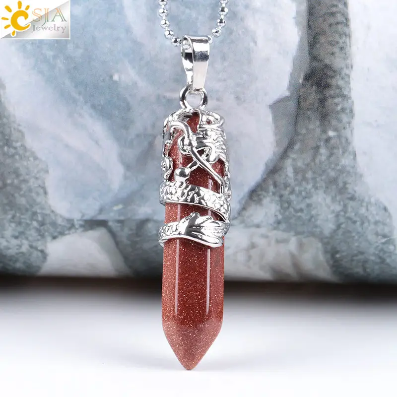 Dragon Crystal Pendant Necklace Set of 3