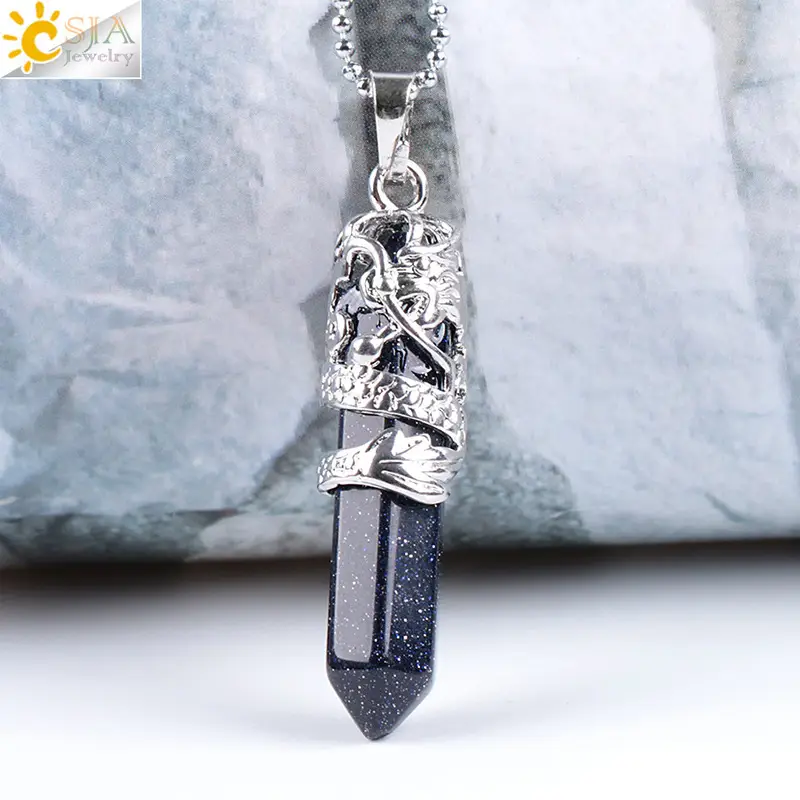 Dragon Crystal Pendant Necklace Set of 3