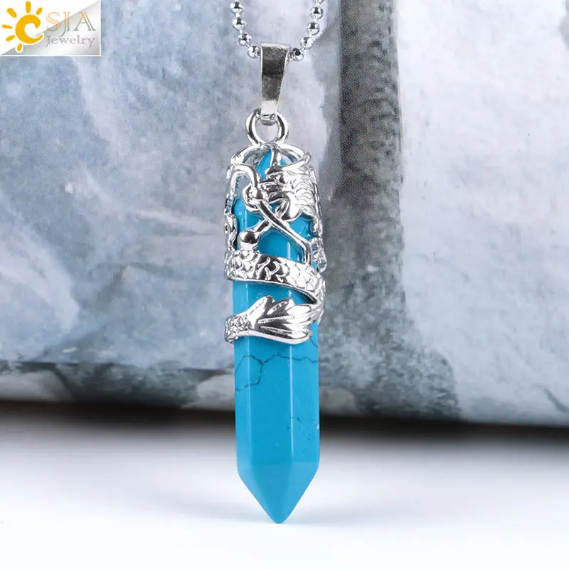 Dragon Crystal Pendant Necklace Set of 3