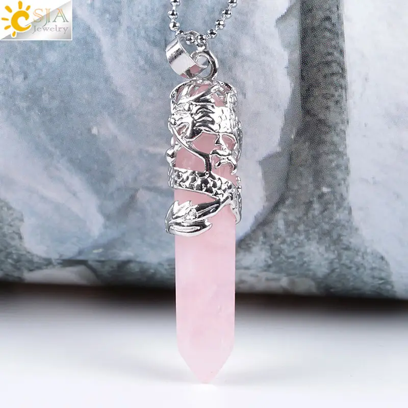 Dragon Crystal Pendant Necklace Set of 3