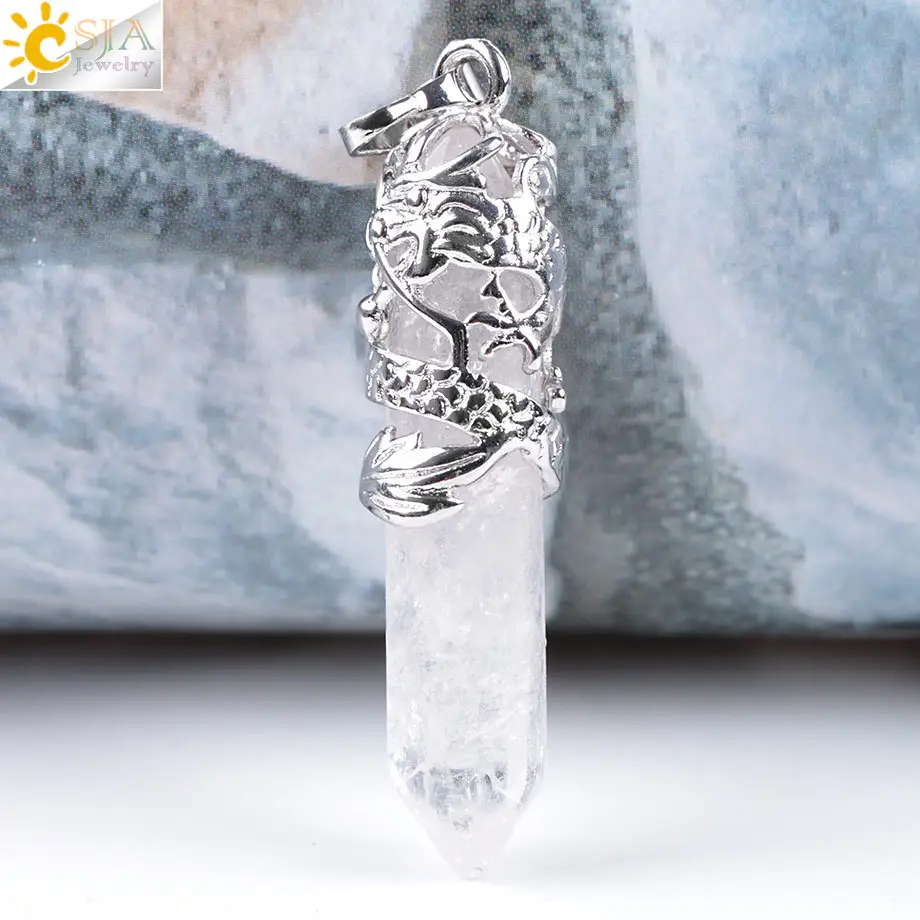 Dragon Crystal Pendant Necklace Set of 3
