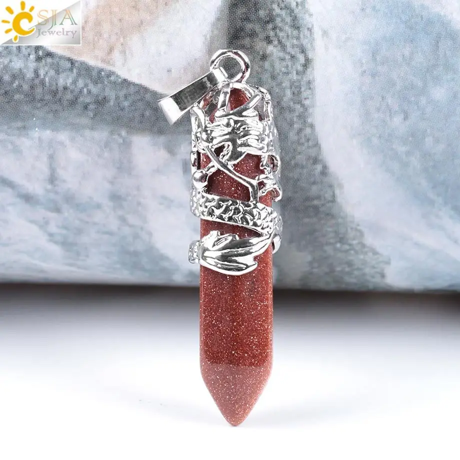Dragon Crystal Pendant Necklace Set of 3