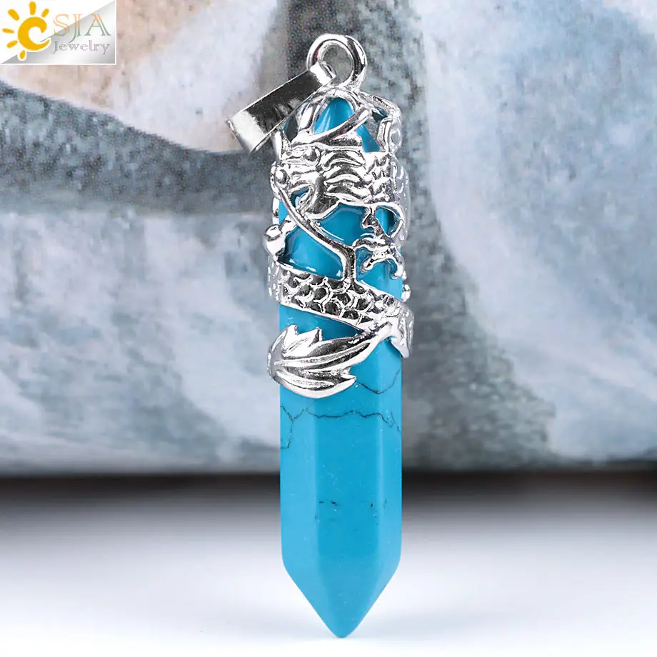 Dragon Crystal Pendant Necklace Set of 3