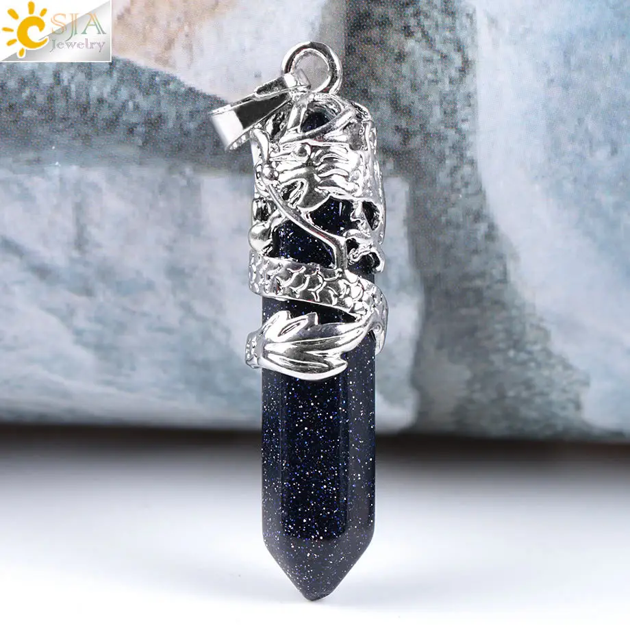 Dragon Crystal Pendant Necklace Set of 3