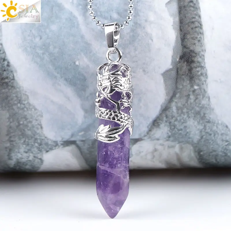 Dragon Crystal Pendant Necklace Set of 3