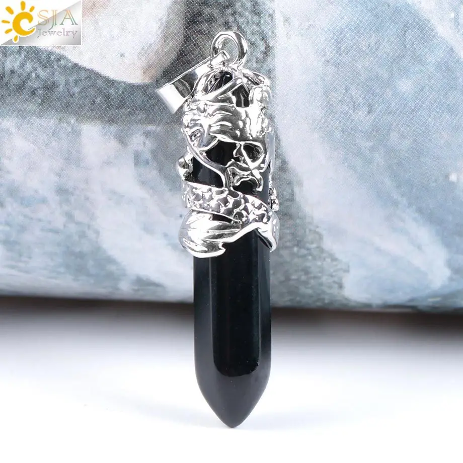 Dragon Crystal Pendant Necklace Set of 3