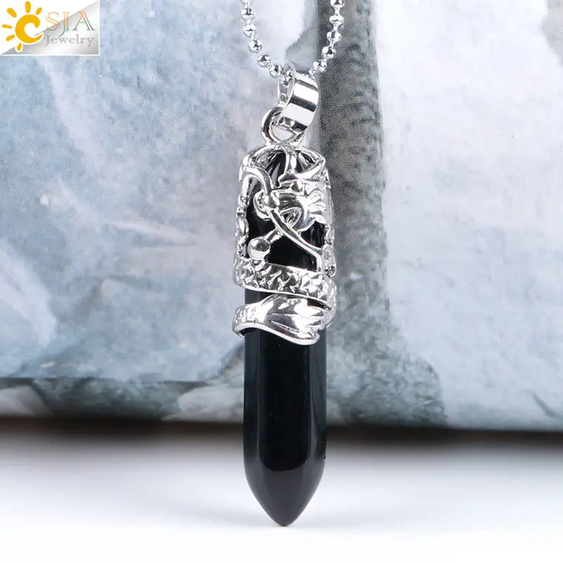 Dragon Crystal Pendant Necklace Set of 3