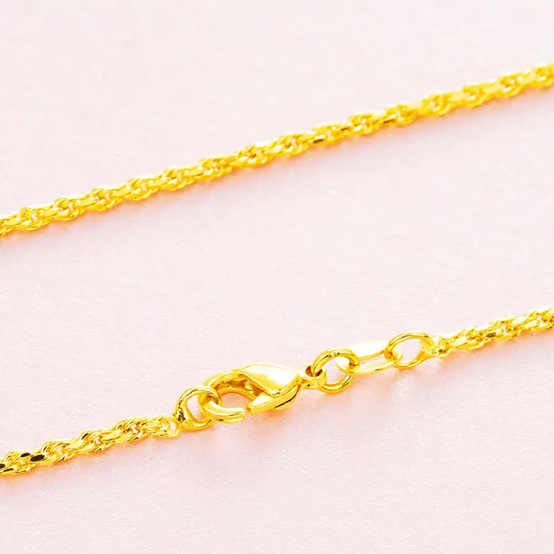 Women Gold Plated Sweater Chain 70cm Korean Style