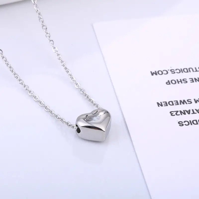Women Heart Necklace Gold Rose Gold Silver Collarbone Chain