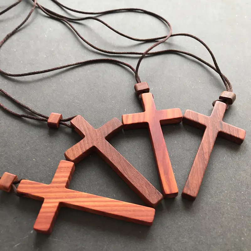Wooden Cross Necklace Casual Multi Color Pakistani Wear