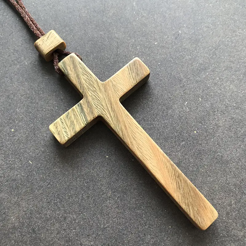 Wooden Cross Necklace Casual Multi Color Pakistani Wear