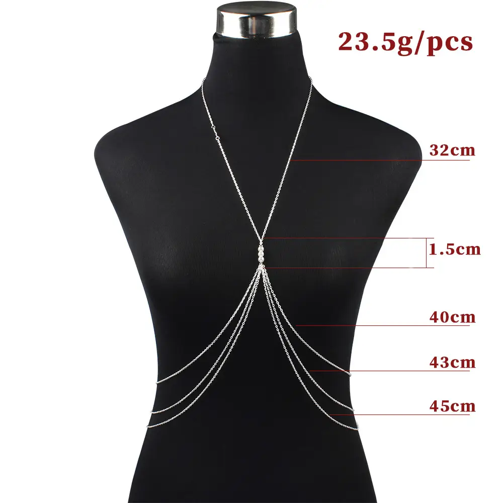 Women Multi-Layer Body Chain Gold Electroplated Jewelry