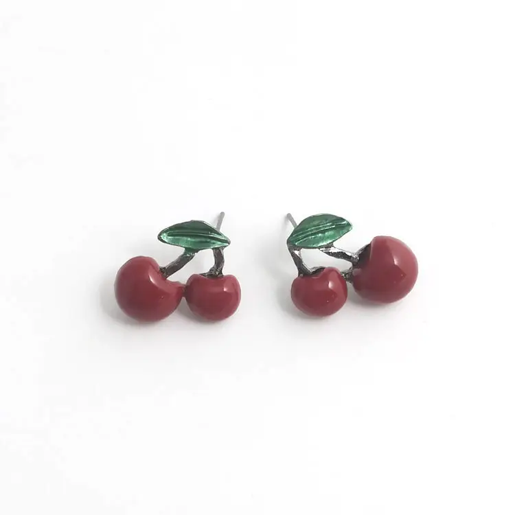 Cherry Necklace Earrings Set for Women