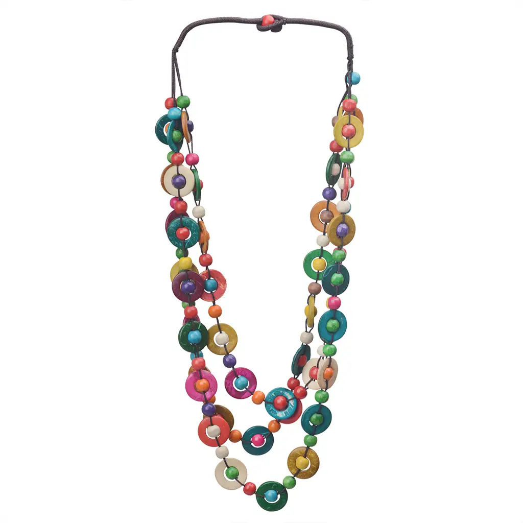 Ethnic Multi-Layer Beaded Coconut Shell Necklaces for Women