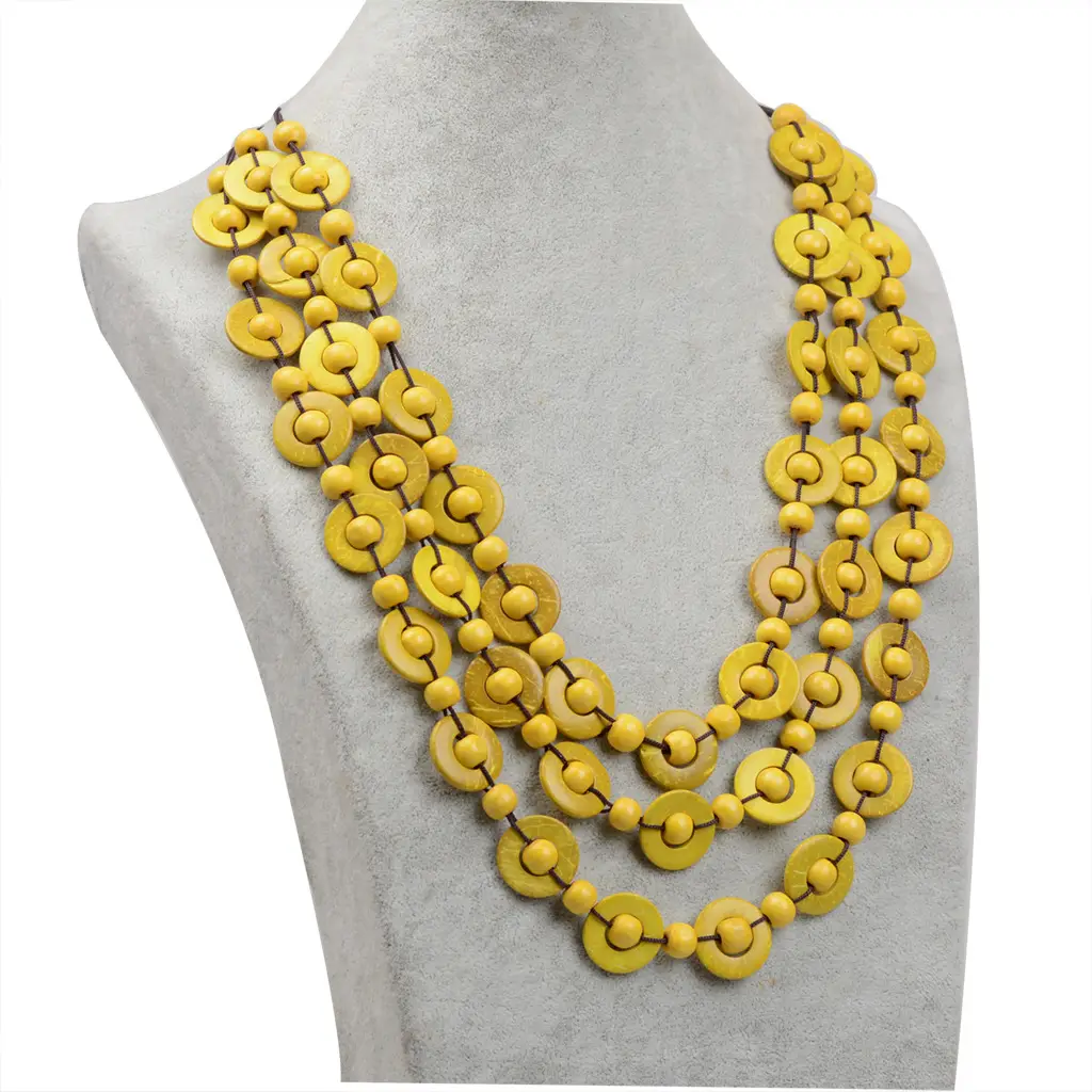 Ethnic Multi-Layer Beaded Coconut Shell Necklaces for Women
