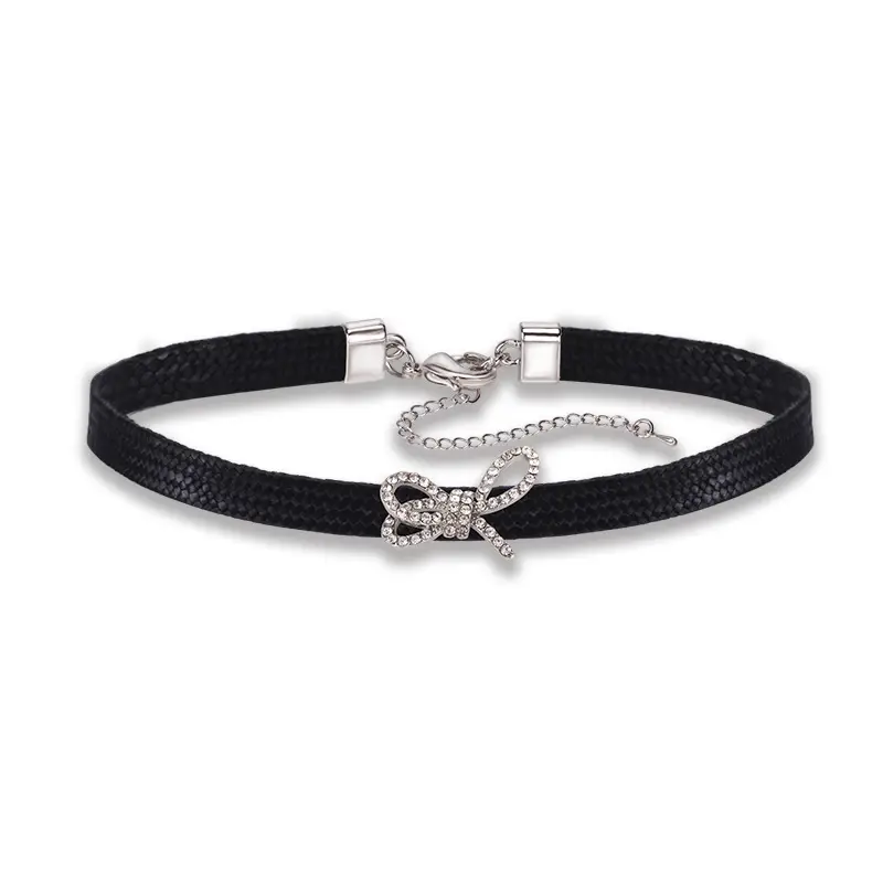 Black Bow Choker Necklace for Women