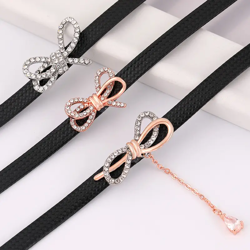 Black Bow Choker Necklace for Women