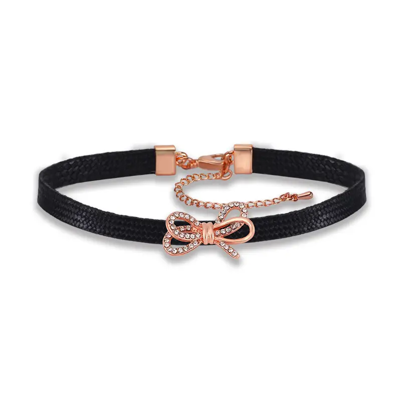 Black Bow Choker Necklace for Women