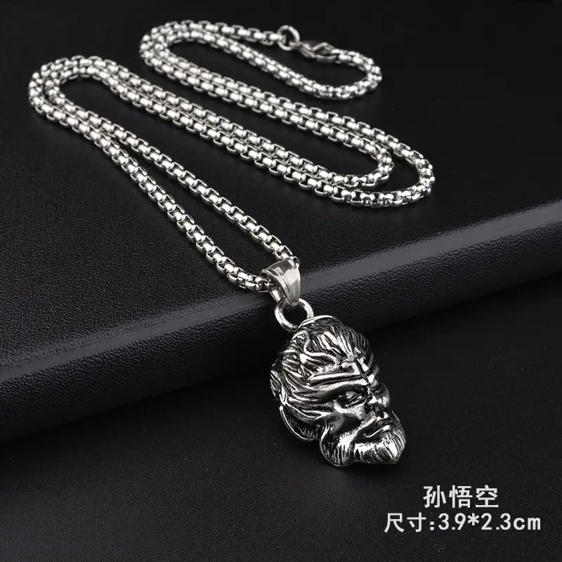 Buddha Magic Pendant Necklace Silver Gold Tone Titanium Steel