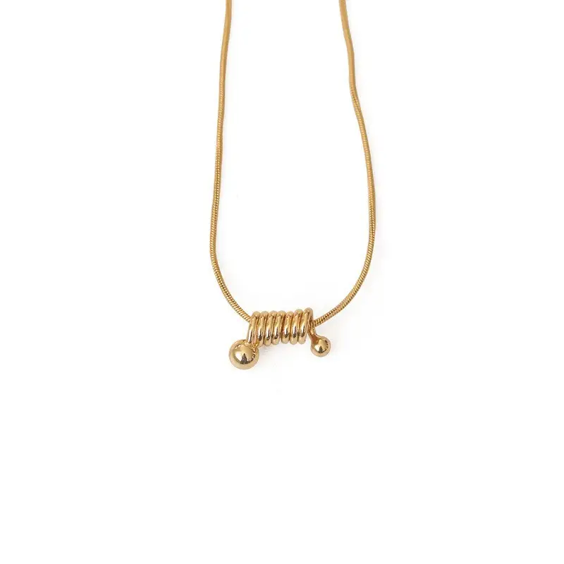 Gold Thread Pendant Necklace for Women