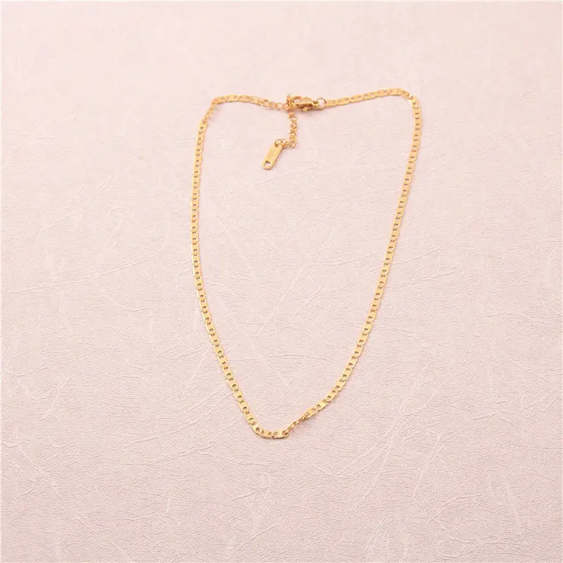 Gold Double Chain Choker Necklace for Women