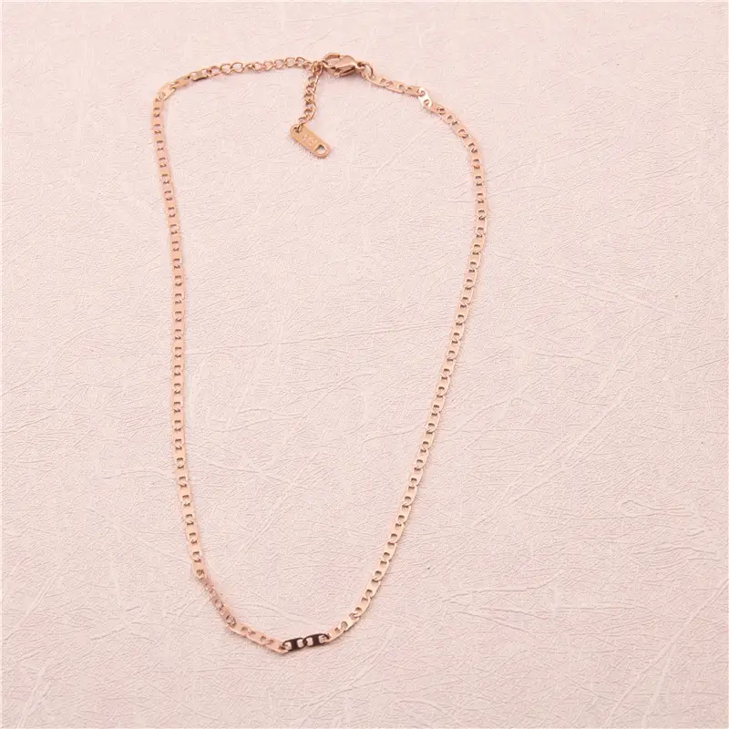 Gold Double Chain Choker Necklace for Women