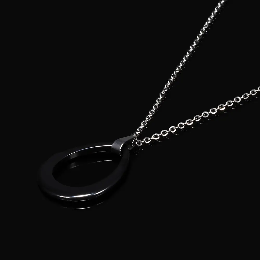 Black & White Water Drop Ceramic Necklace for Women