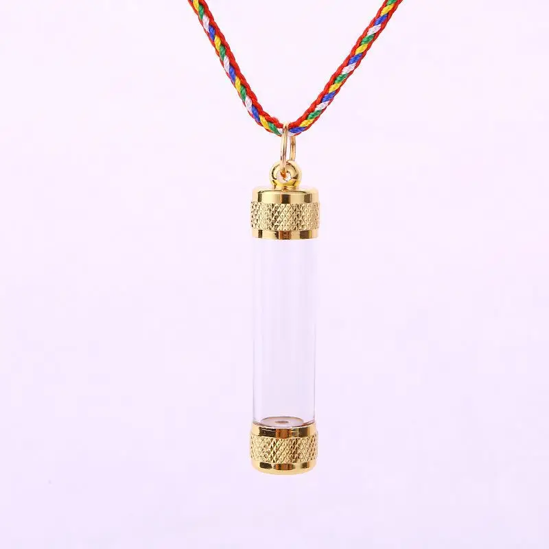 Transparent Gabu Amulet Tube Pendant Nepal Stupa Bottle