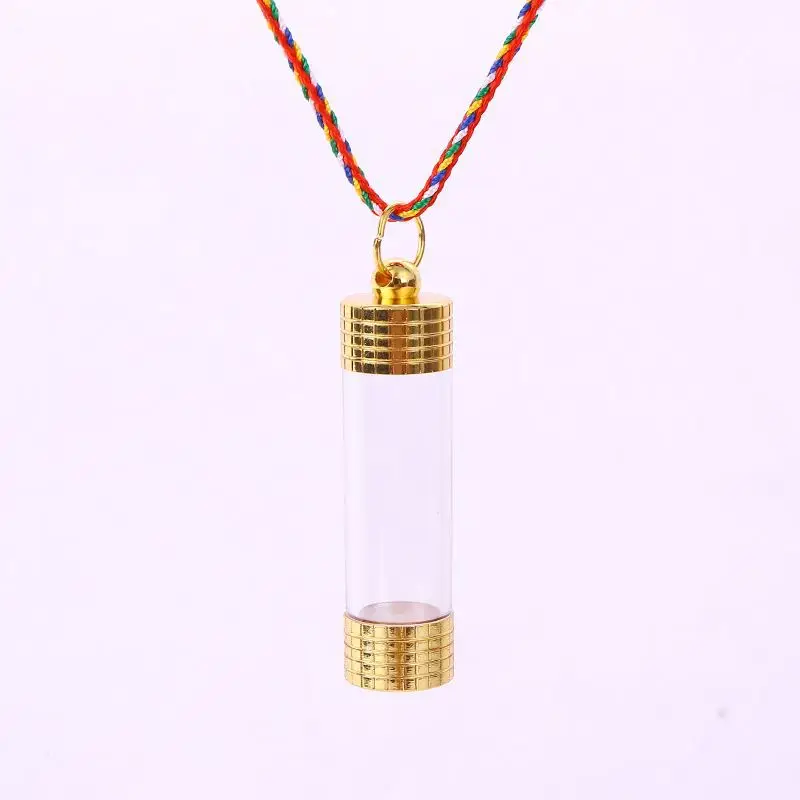 Transparent Gabu Amulet Tube Pendant Nepal Stupa Bottle