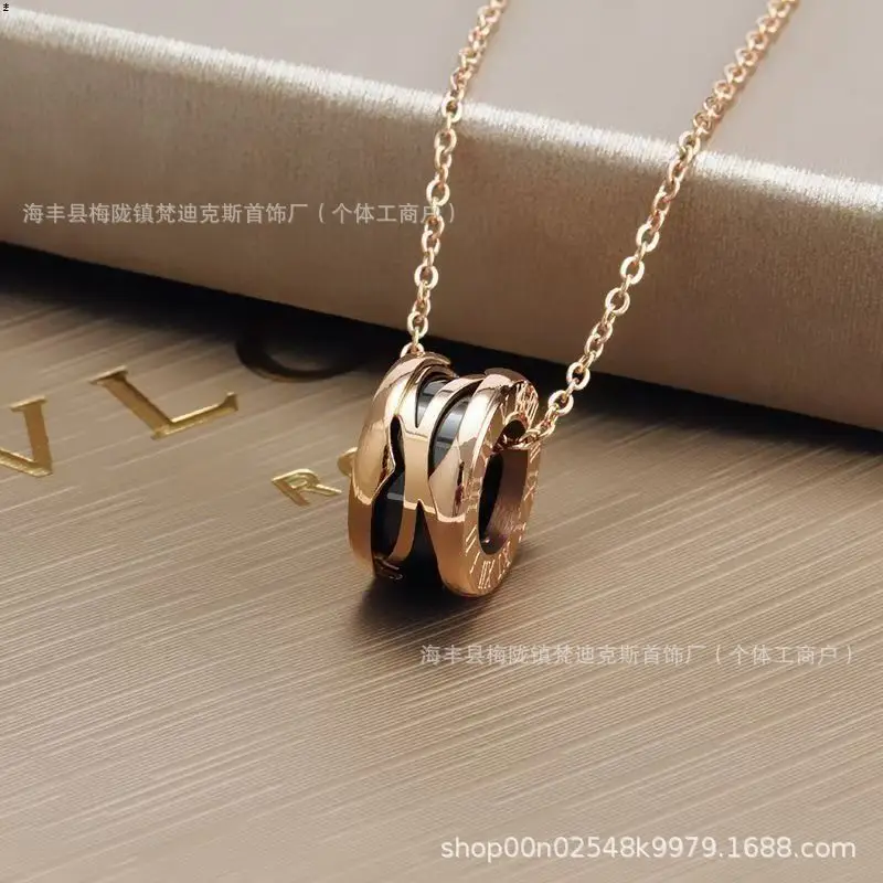 Rose Gold Ceramic Necklace for Women Trendy Luxury Daily Wear