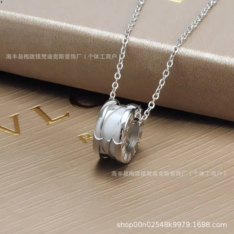 Rose Gold Ceramic Necklace for Women Trendy Luxury Daily Wear