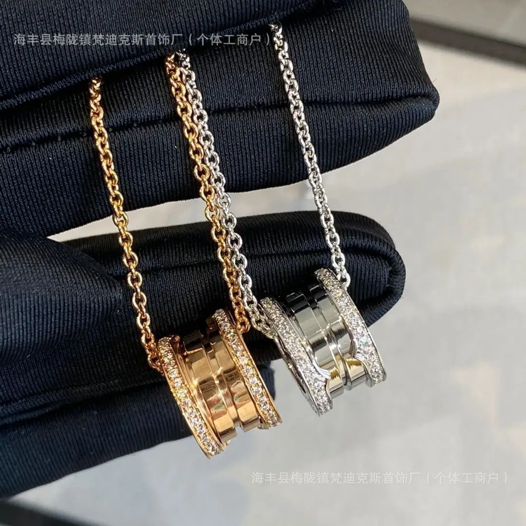 Rose Gold Ceramic Necklace for Women Trendy Luxury Daily Wear