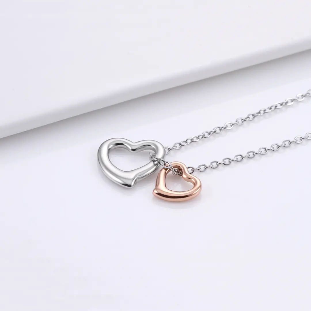 Silver Heart Necklace for Women Daily Wear Fashion Jewelry