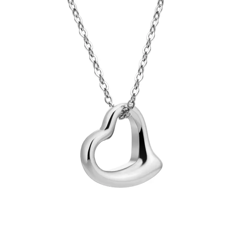 Stainless Steel Heart Necklace for Women Daily Wear Fashion Jewelry
