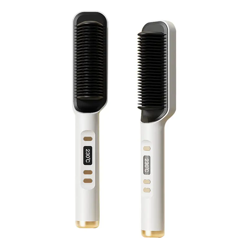 Dual-Use Hair Styling Comb with LCD Temp Control