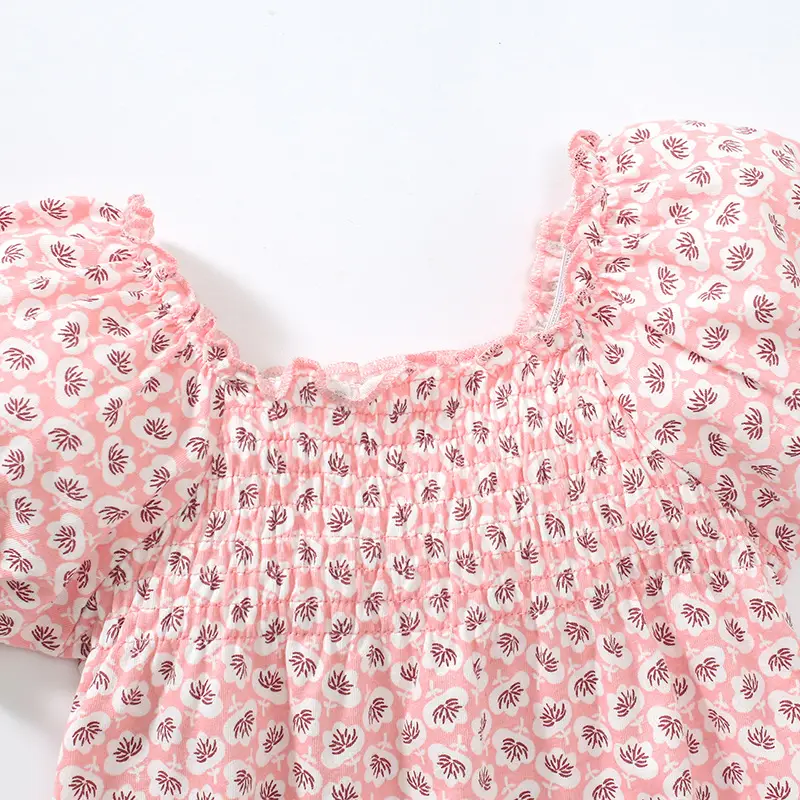 Little Maven Girls Blue Floral Cotton Summer Top